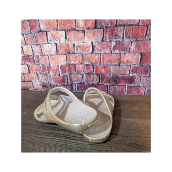 New Crocs Kadee II Metallic Slide Sandals Size 9 - Picture 3 of 6
